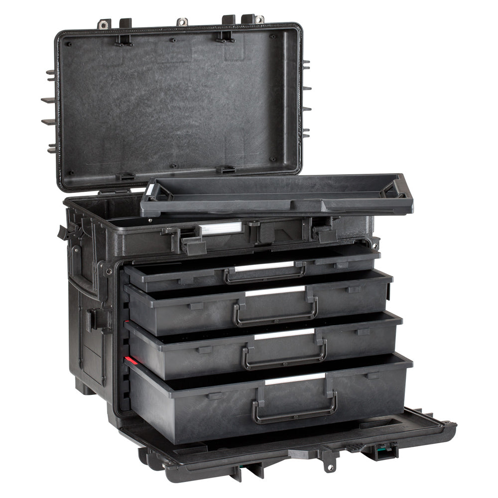 Explorer -Fälle 5140 Trolley schwarz mit leeren Schubladen