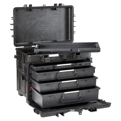 Explorer -Fälle 5140 Trolley schwarz mit leeren Schubladen