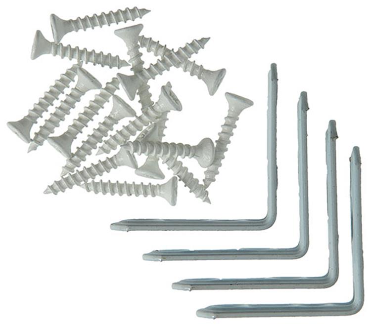 Mack 1013794 - 4 plissierte Quadrate weiß lackiert 40x40mm | 10 Stück