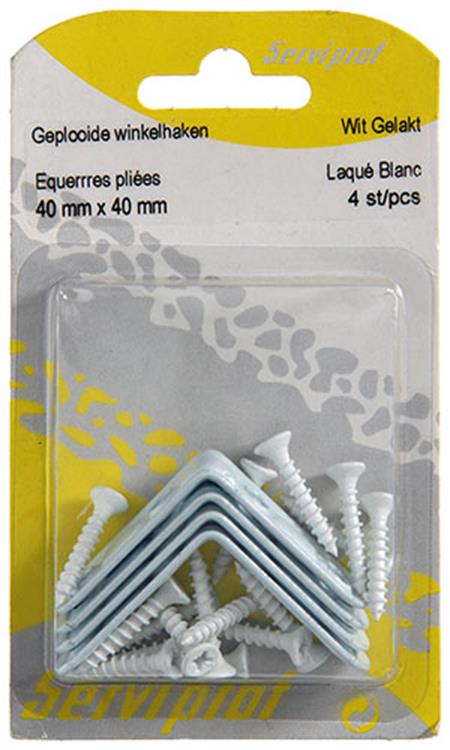 Mack 1013794 - 4 plissierte Quadrate weiß lackiert 40x40mm | 10 Stück