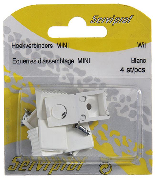 Mack 1013797 - 4 Eckverbinder Mini weiß | 5 Stück