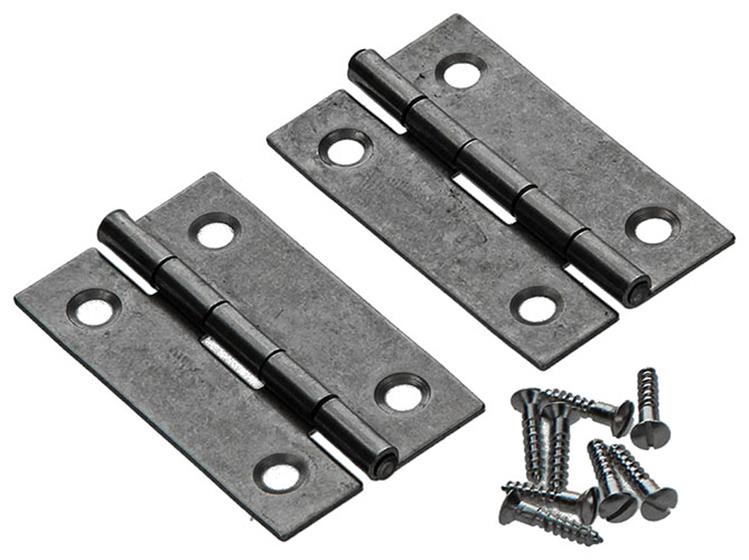 Mack 1013710 - 2 schmale Scharniere aus Edelstahl H 50 x B 30 mm | 5 Stück