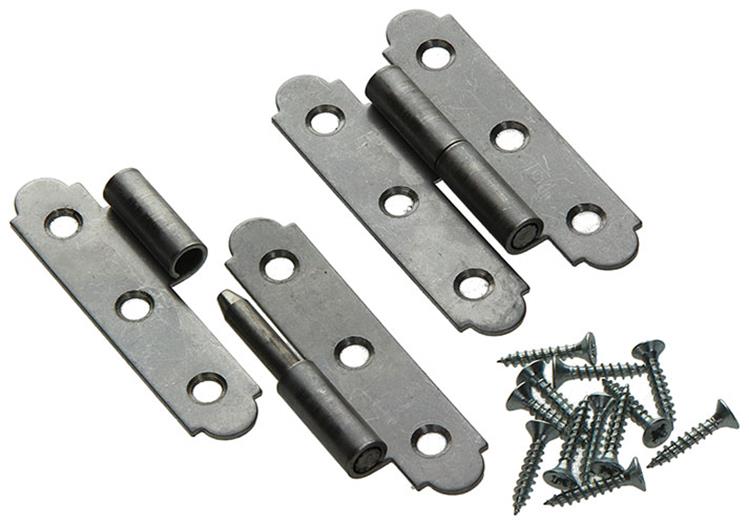 Mack 1013706 – 2 spanische Scharniere rechts Edelstahl H 80 – B 45 mm | 5 Stück