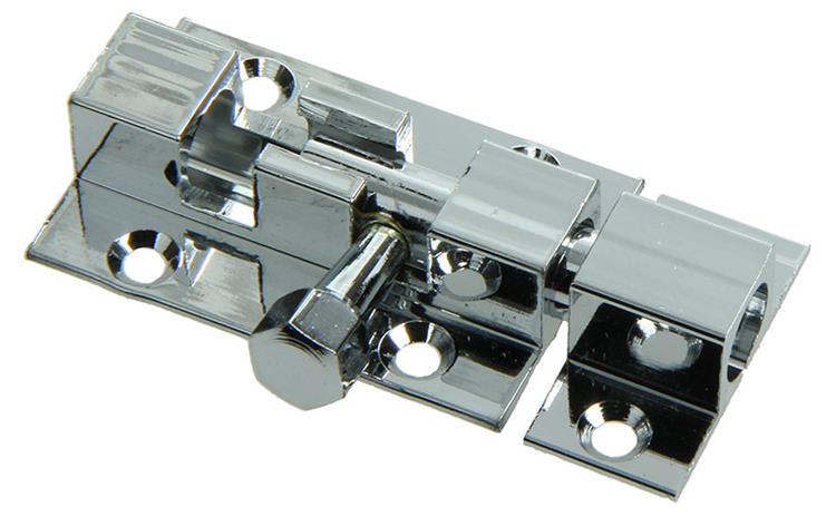 Mack 1013715 – 1 Schieberiegel Messing verchromt A 40 – B 13 mm | 5 Stück