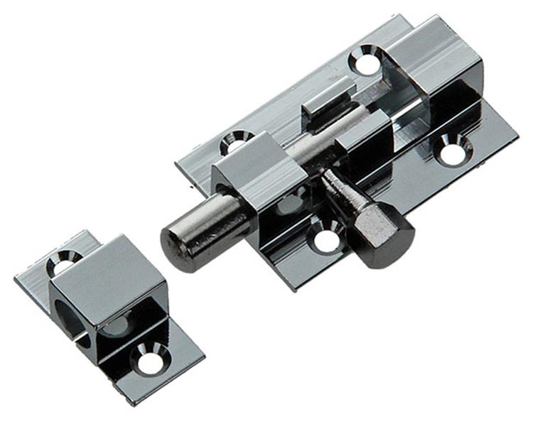 Mack 1013715 – 1 Schieberiegel Messing verchromt A 40 – B 13 mm | 5 Stück