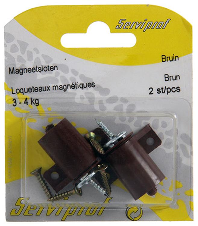 Mack 1013835 - 2 Magnetschlösser braun 3 - 4 kg | 5 Stück