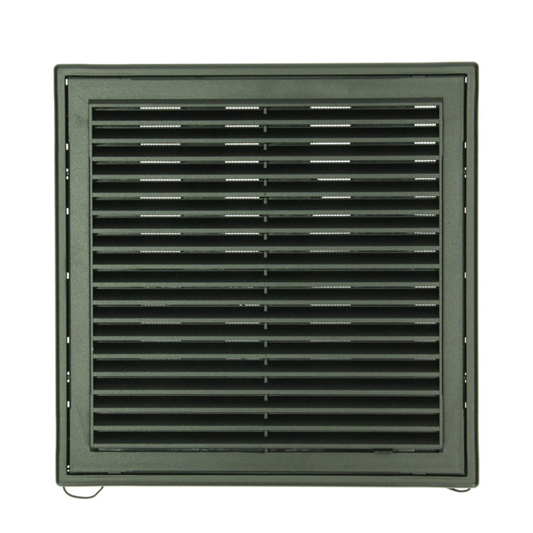 Renson 1069264 – oberflächenmontiertes verstellbares Gitter PVC 732 (250 x 250) str 9005 (schwarz) | 2 Stk