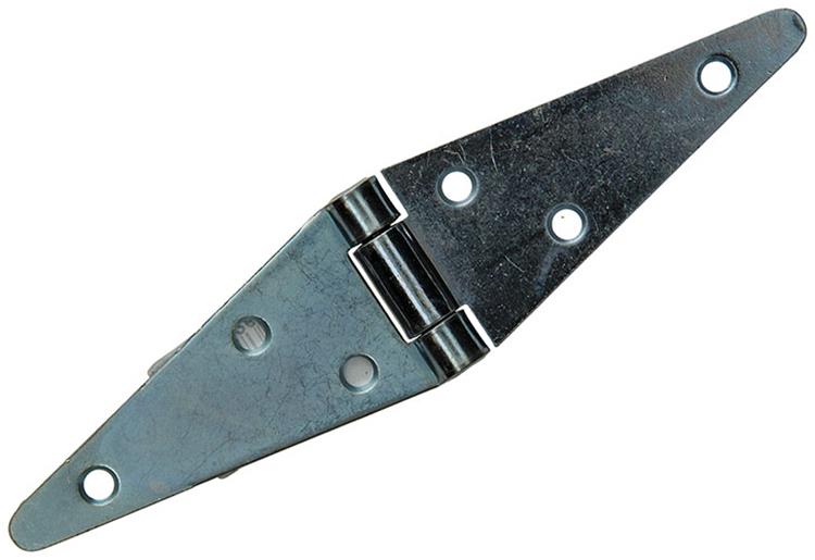 1014443 - Heckscharniere 2 gel.bl.plattiert. 200x50mm | 12 Stück