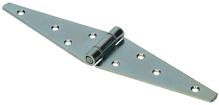 1014444 - Heckscharniere 2 gel.bl.plattiert. 250x50mm | 12 Stück