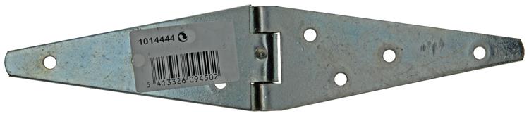 1014444 - Heckscharniere 2 gel.bl.plattiert. 250x50mm | 12 Stück