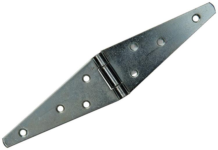 1014444 - Heckscharniere 2 gel.bl.plattiert. 250x50mm | 12 Stück