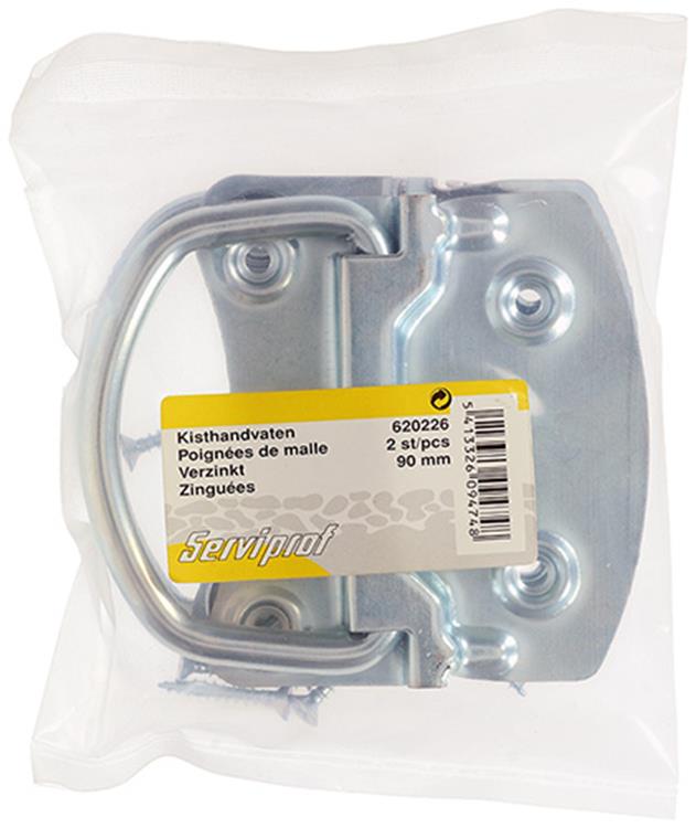 Mack 1014459 - 2 Kastengriffe verzinkt 90 mm | 5 Stück