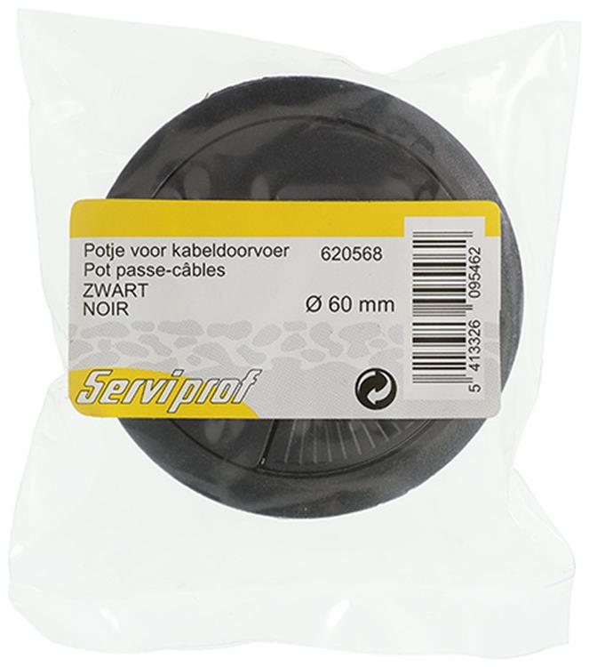 Mack 1014495 - 1 Topf für Kabeleinführung schwarz ø 60 mm | 10 Stück