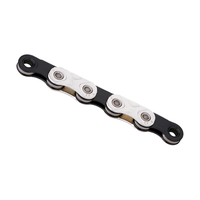 Kmc-Kette X-Flat 12 13V 126L Sram gewachstes Silberschwarz