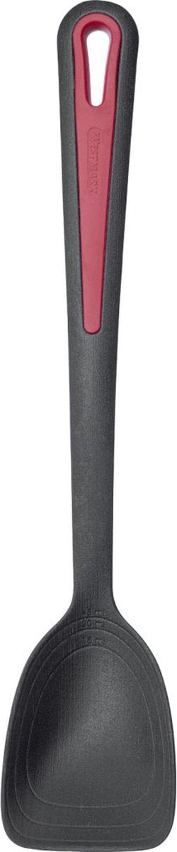 Westmark Pfannenlöffel, sehr hitzebeständig bis 270 °C, spatenförmig, Innenschale: 15, 30 und 45 ml, Kunststoff, Galant Plus, Schwarz Rot, 29622275