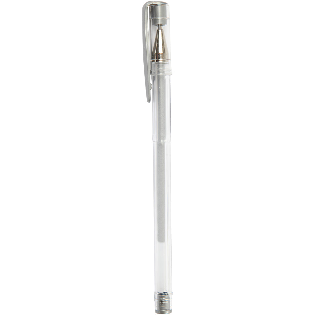 Creativ Company Gelstift, Strichstärke 0,8 mm, Silber, 6 Stück 1 Box