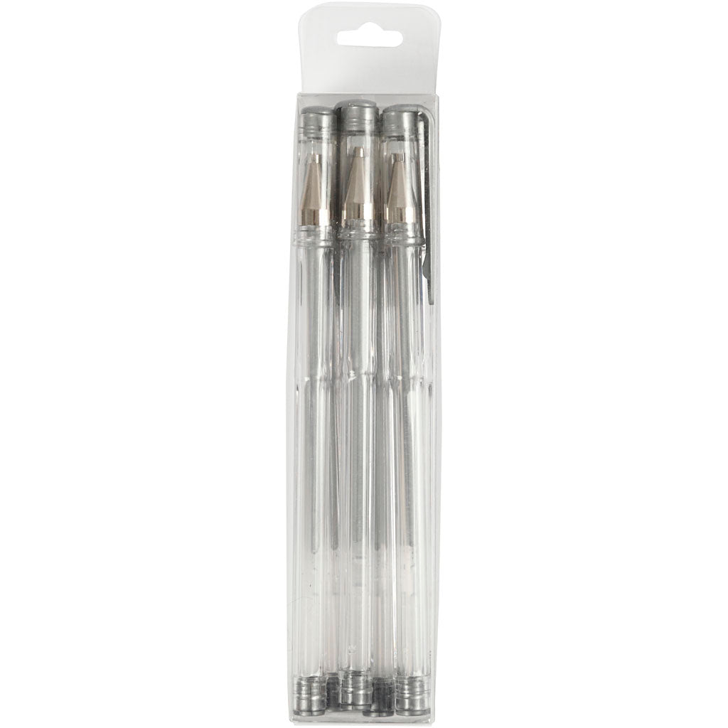 Creativ Company Gelstift, Strichstärke 0,8 mm, Silber, 6 Stück 1 Box