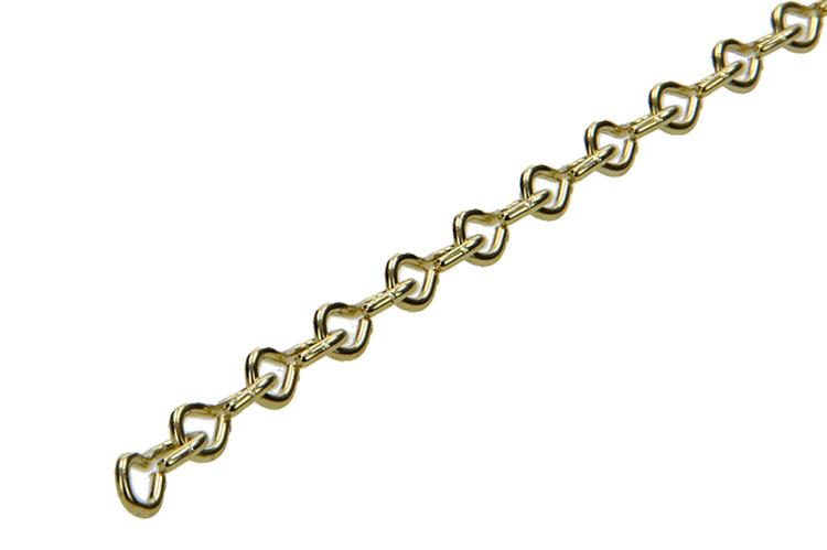 1013677 – 25 m vermessingte Kette SI 1,1 6 mm | 25 Stück
