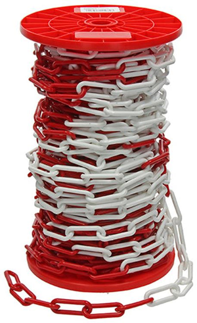 1013674 - Kunststoffkette rot weiß ø 6mm l 40mm 30m | 30 Stück