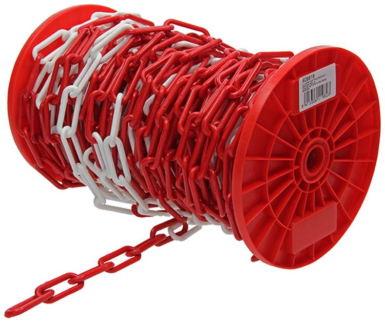 1013674 - Kunststoffkette rot weiß ø 6mm l 40mm 30m | 30 Stück