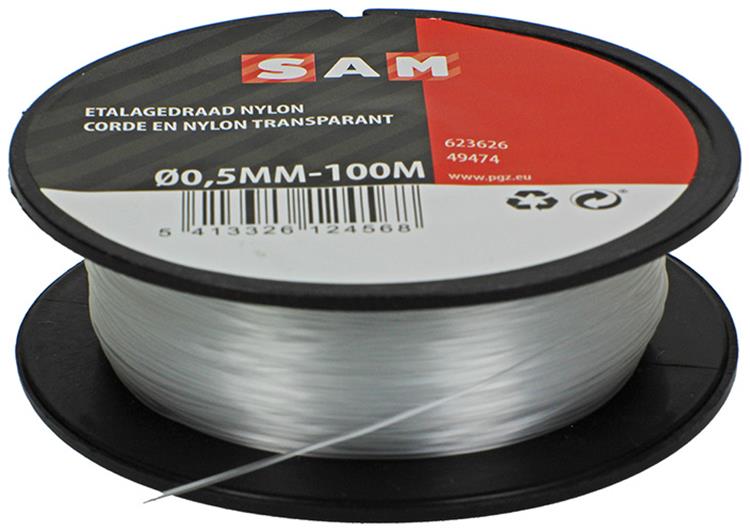 Mack 1014887 – Display-Draht-Nylonrolle 0,5 mm 100 m | 10 Stück