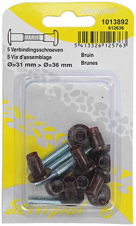 Mack 1013892 - 5 Verbindungsschrauben braun 30-40 mm | 10 Stück