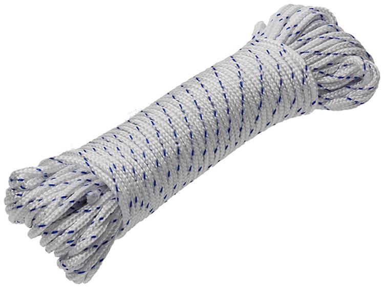 Mack 1014931 - PP-Geflecht, weiß, blau, 3 mm, 20 m | 5 Stück