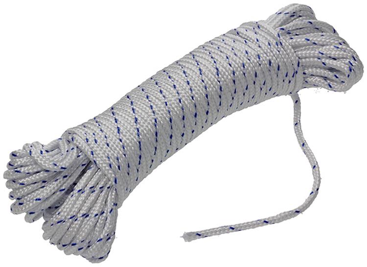 Mack 1014931 - PP-Geflecht, weiß, blau, 3 mm, 20 m | 5 Stück