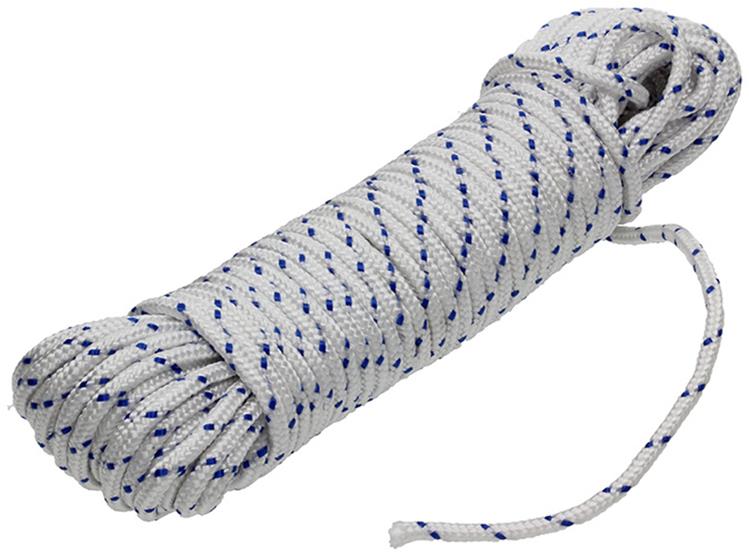 Mack 1014932 – PP-Geflecht, weiß, blau, Litze, 5 mm, 20 m | 5 Stück