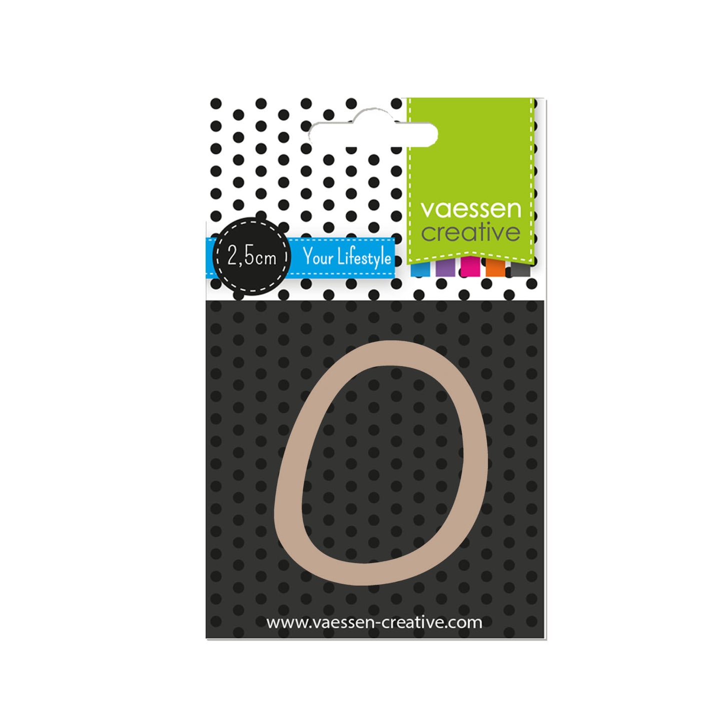 Vaessen creative • Holzzahl 0 2,5 cm x 3 mm
