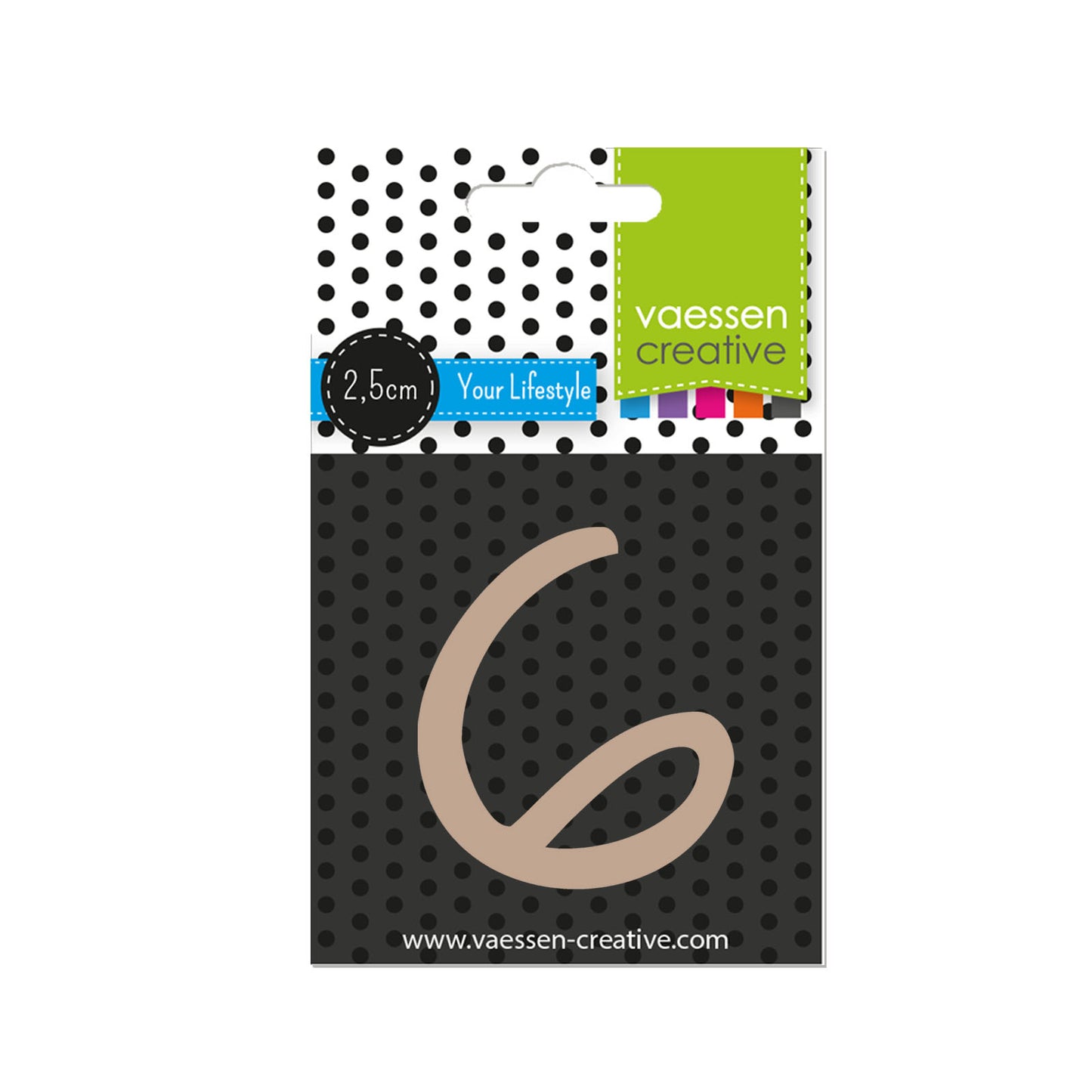 Vaessen creative • Holznummer 6 2,5 cm x 3 mm