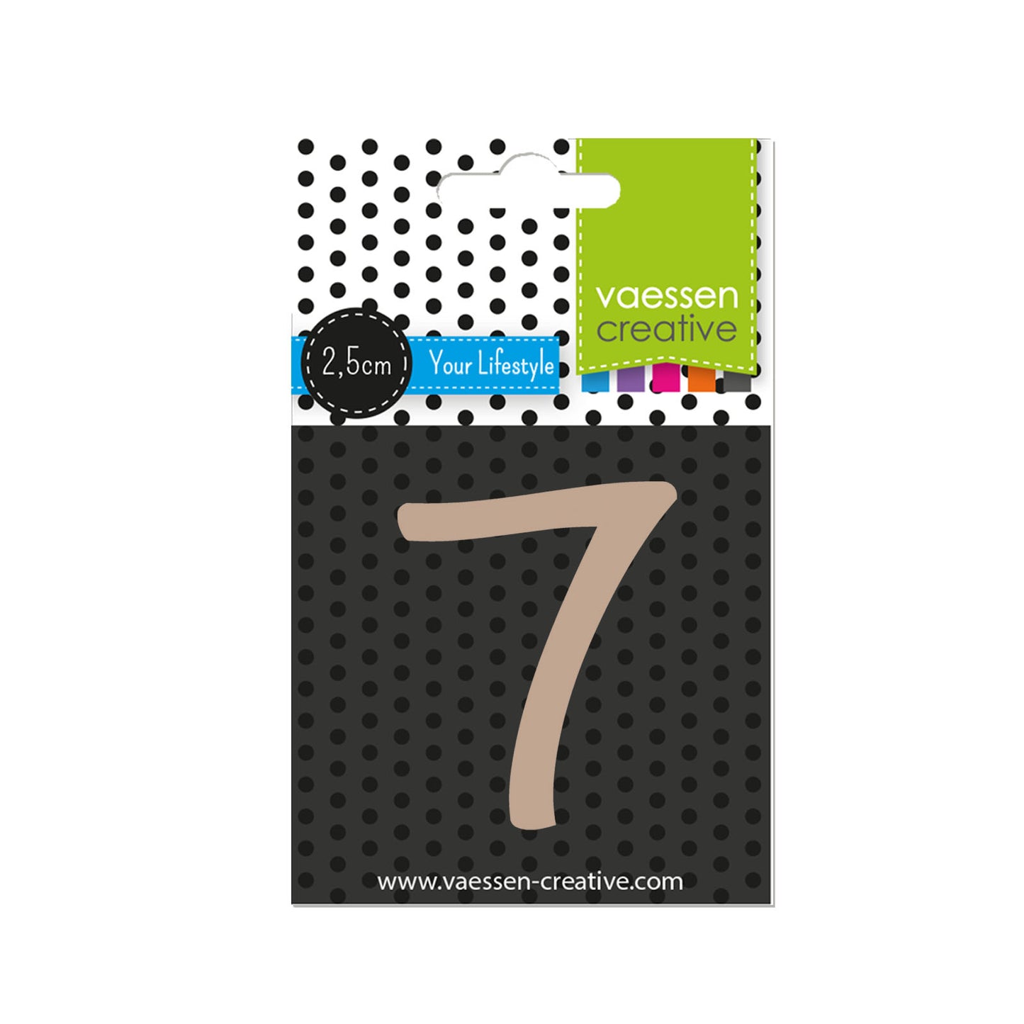 Vaessen creative • Holznummer 7 2,5 cm x 3 mm