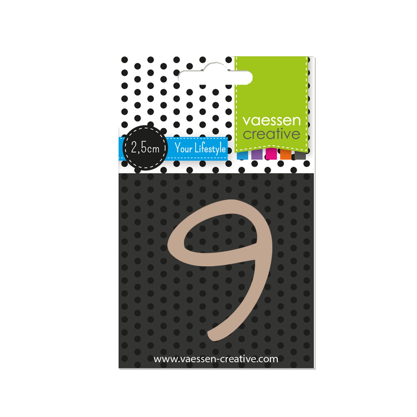 Vaessen creative • Holznummer 9 2,5 cm x 3 mm