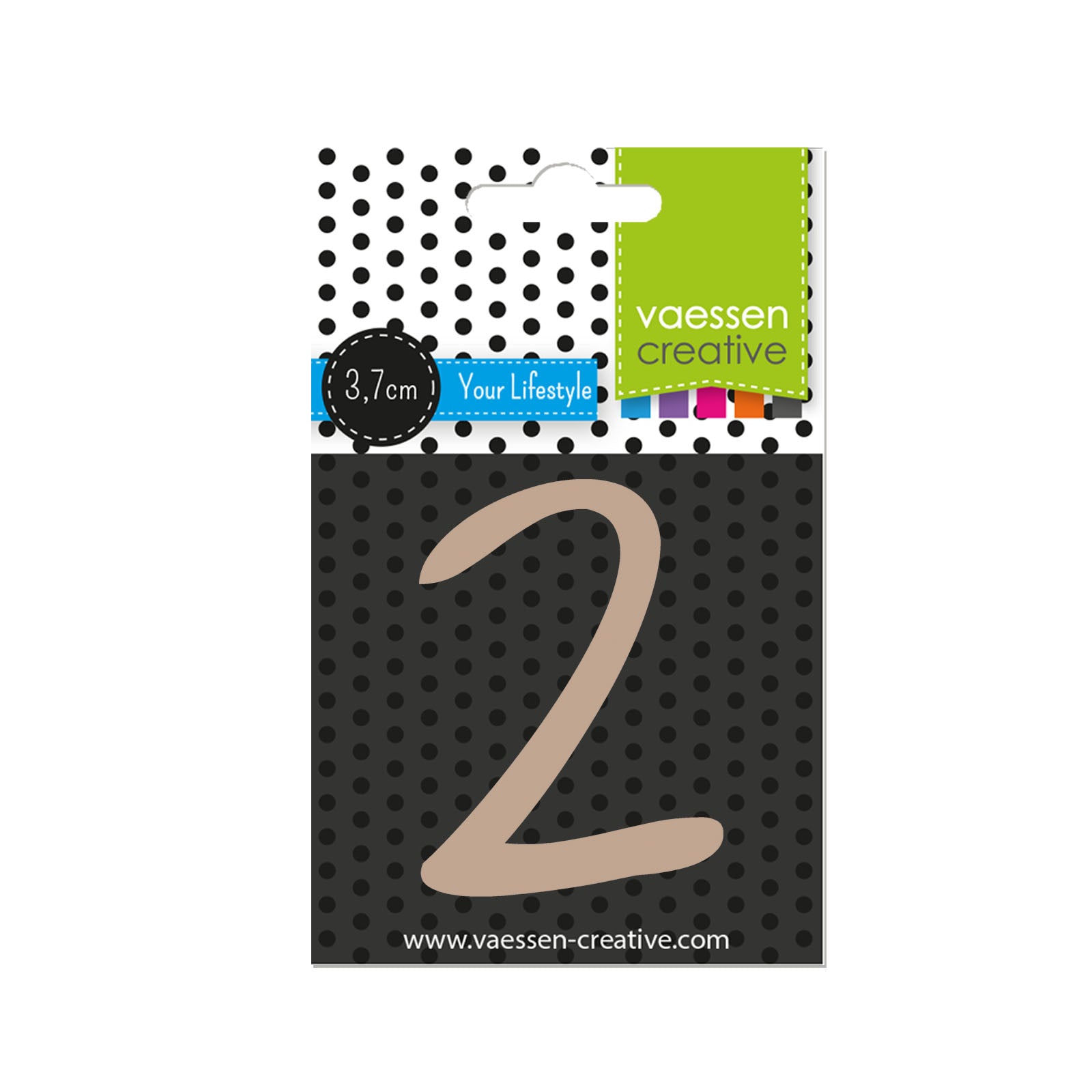 Vaessen creative • Holznummer 2 3,7 cm x 3 mm