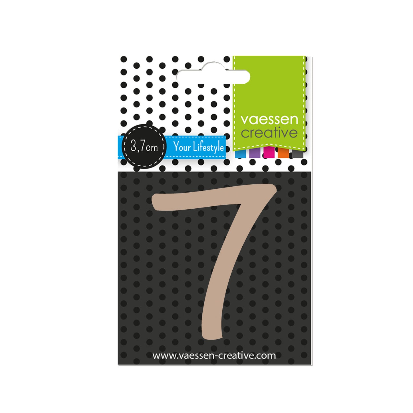 Vaessen creative • Holznummer 7 3,7 cm x 3 mm