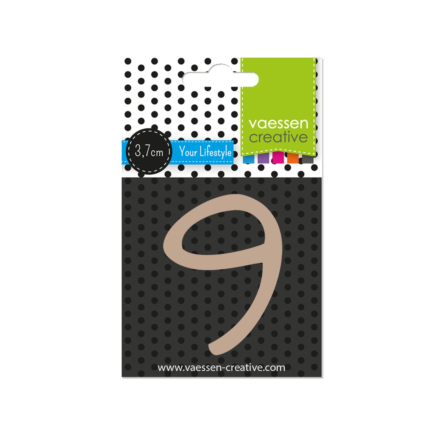 Vaessen creative • Holznummer 9 3,7 cm x 3 mm