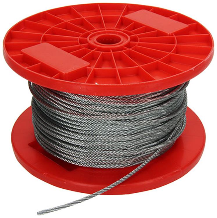 1015567 - verzinktes Stahlseil 7x7 150m 3mm Tragkraft 90 kg DIN EN 12385-4 | 150 Stück