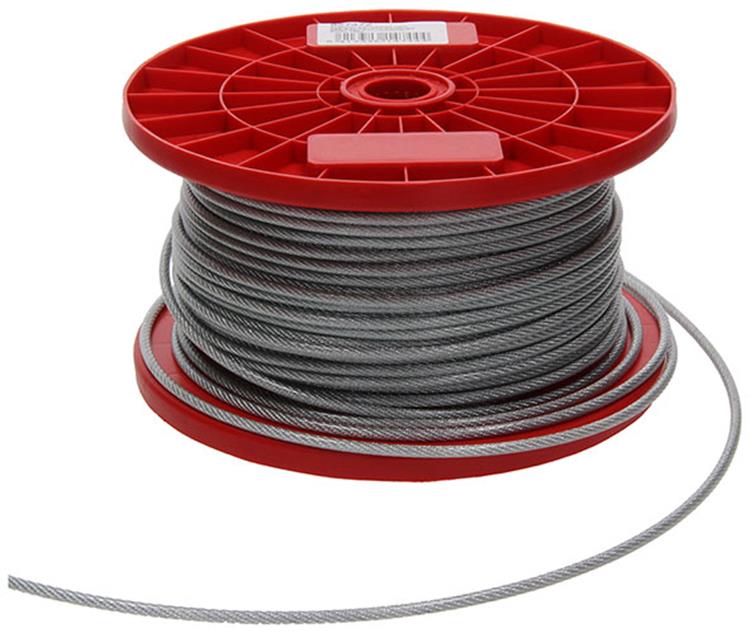 1015570 - Stahlseil PVC-Mantel 6x7 100m3-4mm Tragfähigkeit 100kg DIN EN12385-4 | 100 Stück