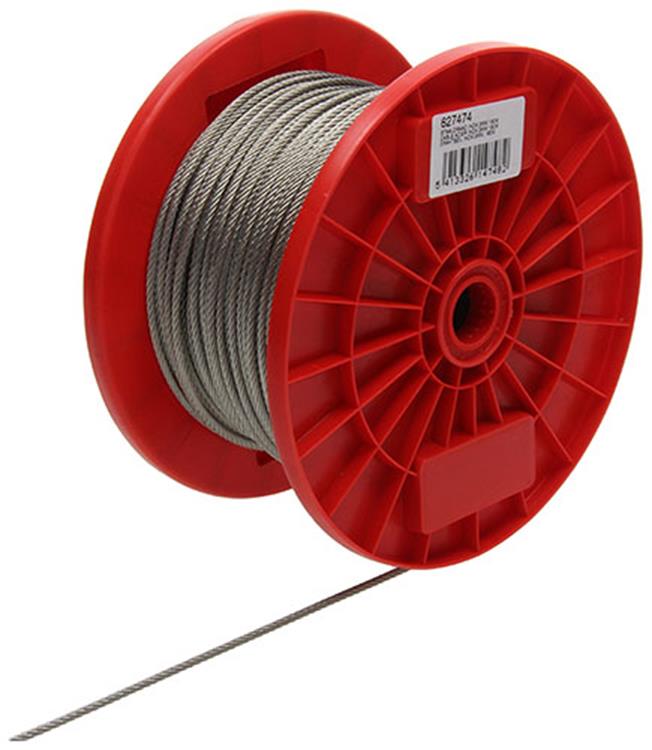1015571 – Stahlseil 7x7 Edelstahl Aisi 316 153 mm Tragfähigkeit 90 kg DIN EN 12385-4 | 150 Stück