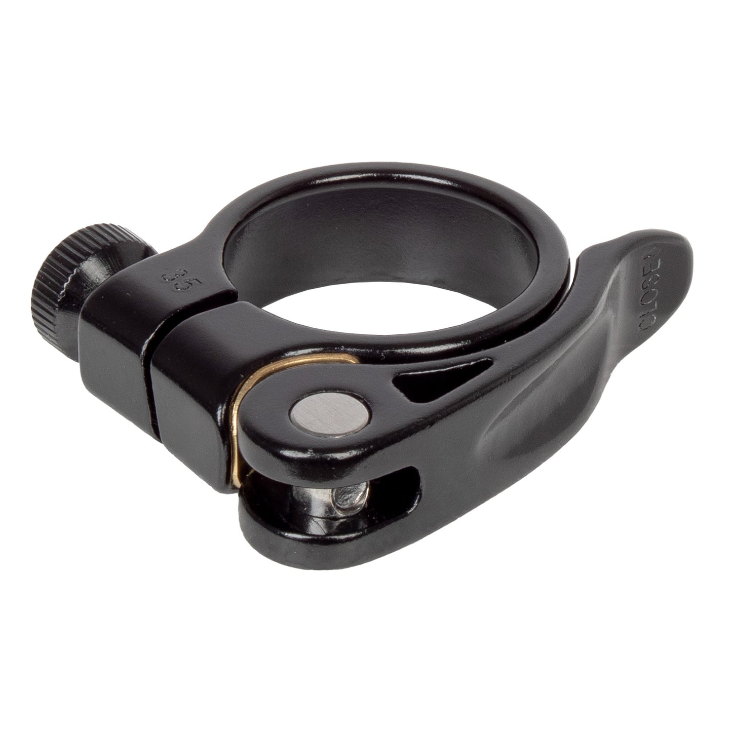 Sitzstiftklemme mit Schnellverzögerer 35 mm, schwarz