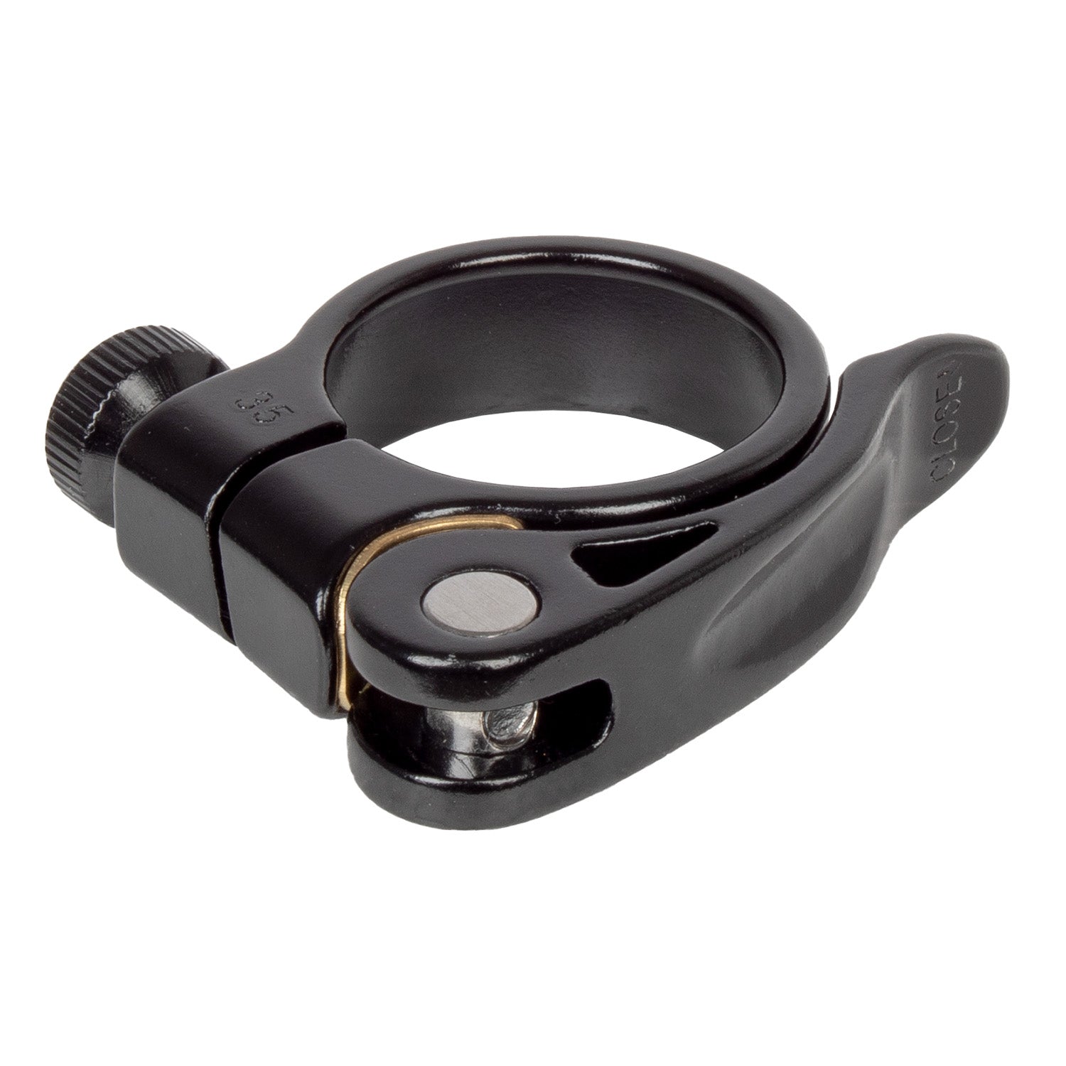 Sitzstiftklemme mit Schnellverzögerer 35 mm, schwarz