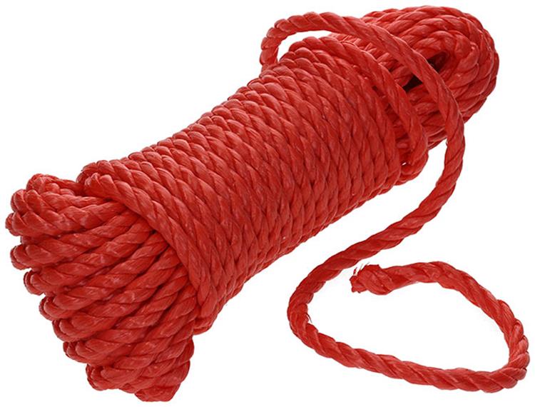 Mack 1013965 - PP gedrehter orangefarbener Strang 8 mm 15 m | 5 Stück