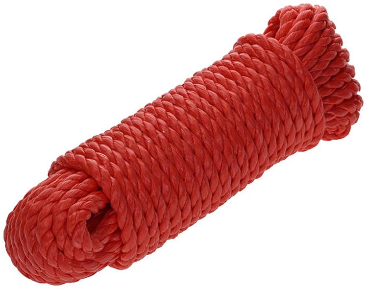 Mack 1013965 - PP gedrehter orangefarbener Strang 8 mm 15 m | 5 Stück