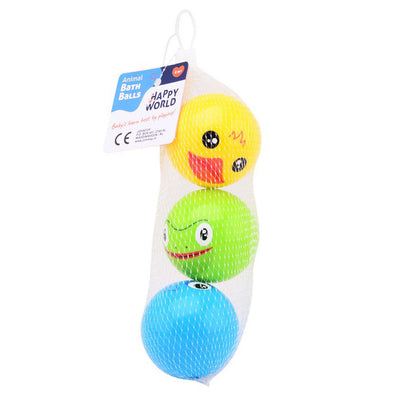 Johntoy Happy World Dieren Bath Speelball, 3st.