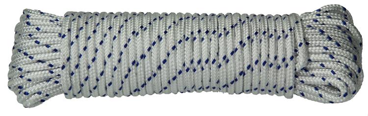 Mack 1013976 – PP-geflochtener weiß-blauer Strang 6 mm 20 m | 5 Stück