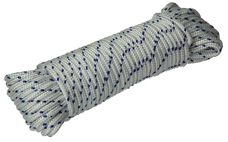 Mack 1013976 – PP-geflochtener weiß-blauer Strang 6 mm 20 m | 5 Stück