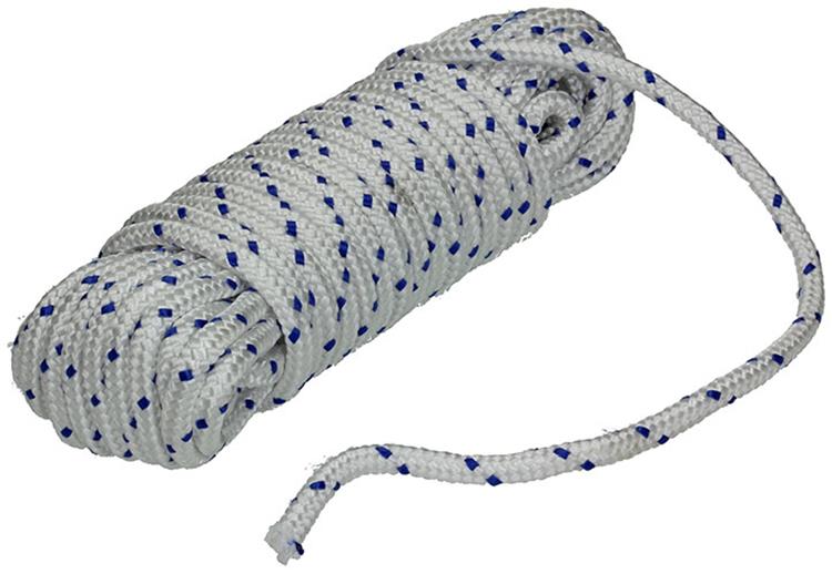 Mack 1013977 - PP-Geflecht, weiß, blau, 8 mm, 15 m | 5 Stück
