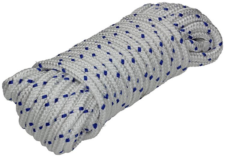Mack 1013977 - PP-Geflecht, weiß, blau, 8 mm, 15 m | 5 Stück