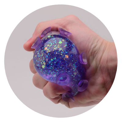 Johntoy Glitzer Saugnapfbecher Ball