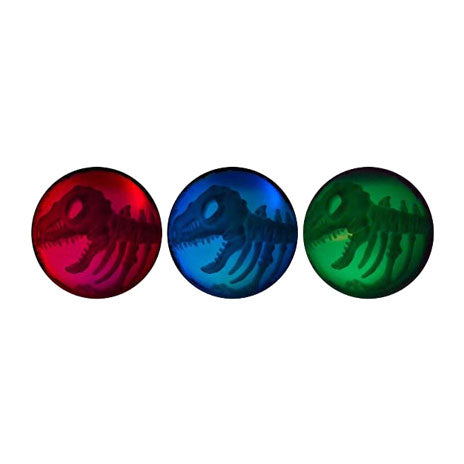 Johntoy leuchtender Dino-Hüpfball, 8 cm